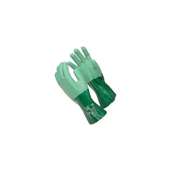 Ansell Neoprene Coated Gloves, Neoprene, Rough Finish, 3 Abrasion Level, Green, M 1 PR 212511 - main